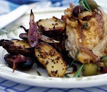 Mustard-crusted new potatoes recipe