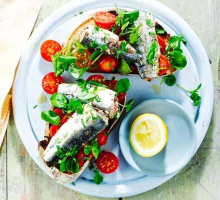Sardines & tomatoes on toast recipe 