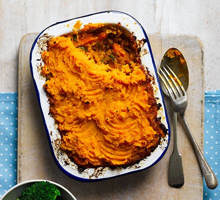Indian sweet potato & dhal pies recipe 
