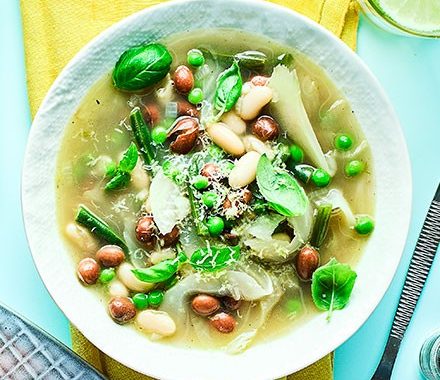 Three bean spring minestrone recipe