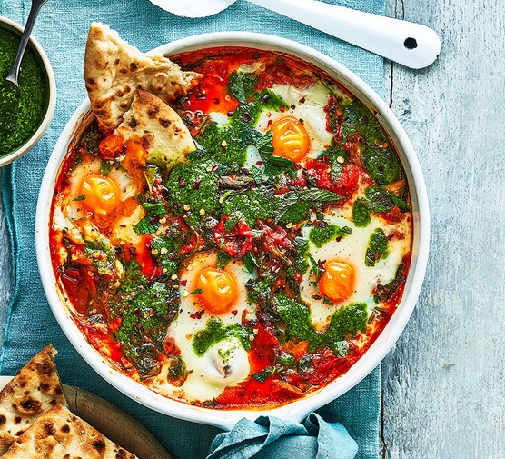 Salsa verde baked eggs recipe 