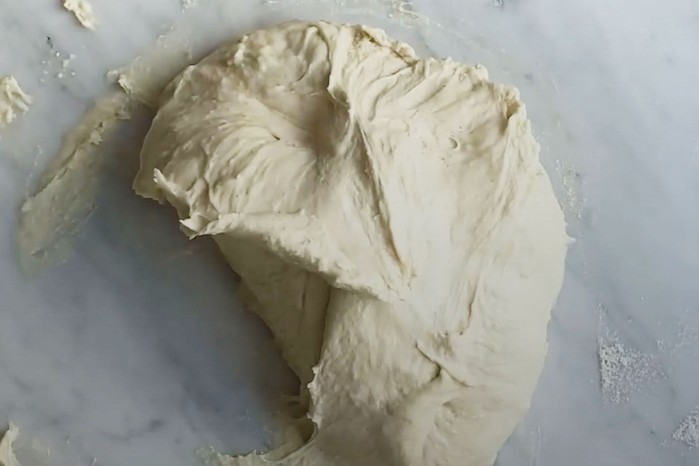 Dough on surface