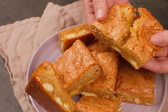 Blondies on a plate