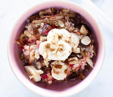 Bircher muesli with apple & banana recipe