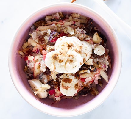 Bircher muesli with apple & banana recipe 