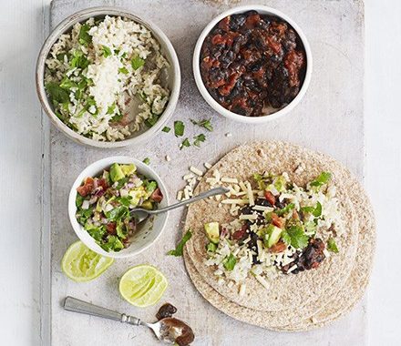 Vegetarian black bean burritos recipe