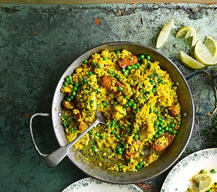 Chicken & chorizo paella recipe