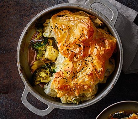 Curried chicken pie recipe