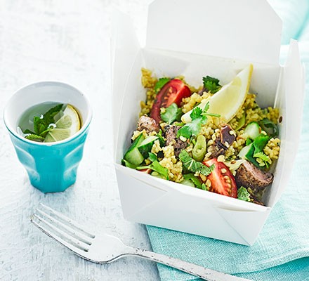 Curried pork bulgur salad recipe 