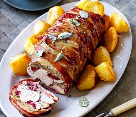 Roast turkey breast wrapped in bacon recipe