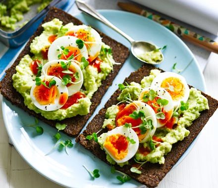 Egg & avocado open sandwich recipe