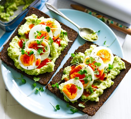 Egg & avocado open sandwich recipe 