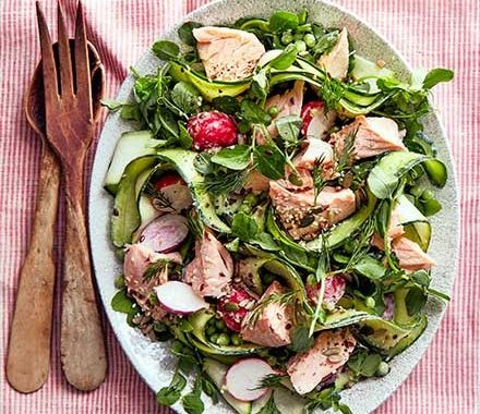 Garden salmon salad recipe