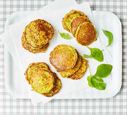 Toddler recipe: Sweetcorn & spinach fritters 