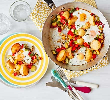 One-pan egg & veg brunch recipe 