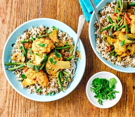 Goan-style vegetable curry with kitchari recipe