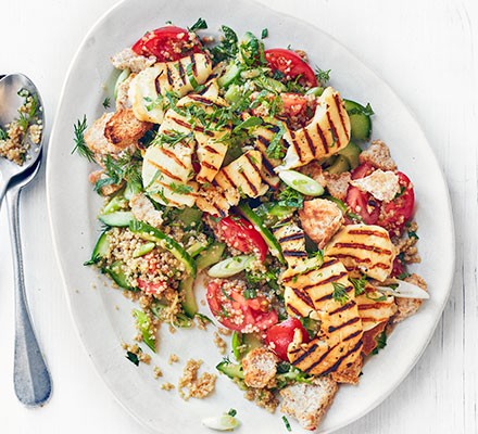 Halloumi & quinoa fattoush recipe 