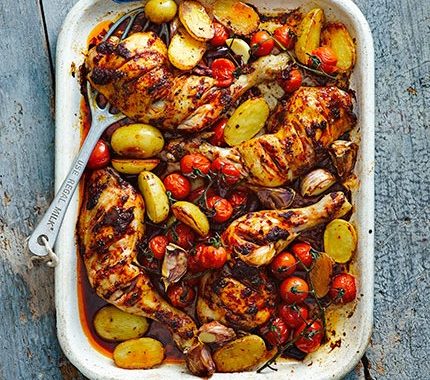 Harissa chicken traybake recipe