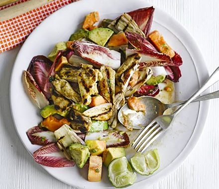 Jerk chicken salad with papaya recipe