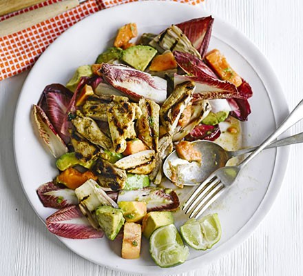 Jerk chicken salad with papaya recipe 