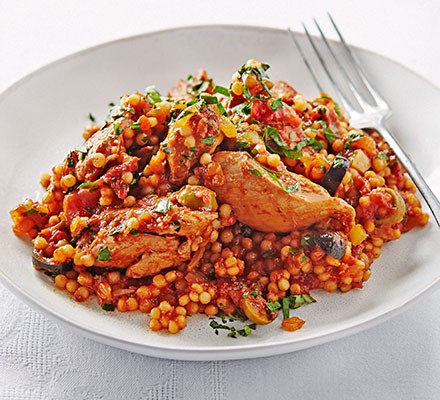 Lemony chicken stew with giant couscous recipe 
