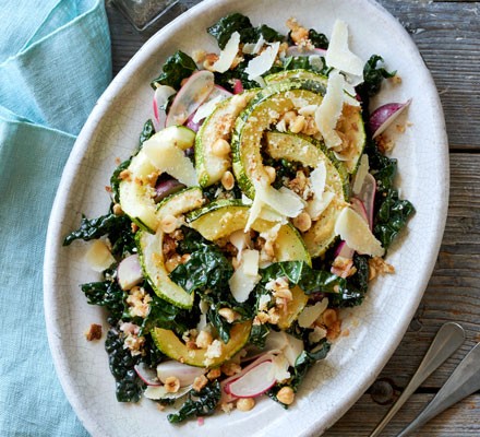 Maple-roasted marrow on cavolo nero salad recipe 