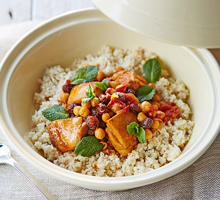 Easy chicken & chickpea tagine recipe 