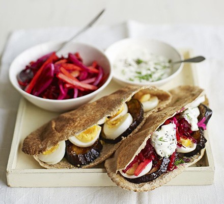 Egg & veggie pittas recipe 