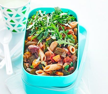Ratatouille pasta salad with rocket recipe