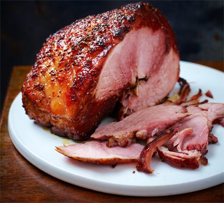 Cola ham with maple & mustard glaze recipe 