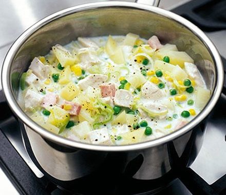 Chunky chicken & ham chowder recipe