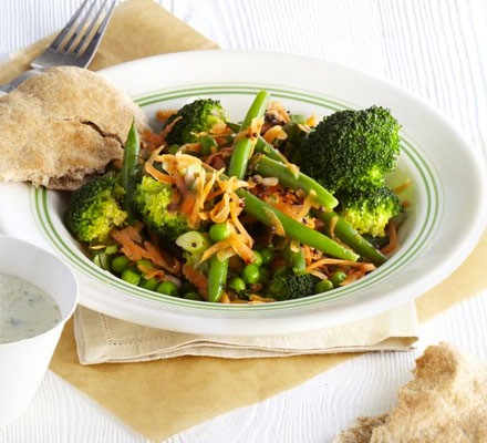 Indian bean, broccoli & carrot salad recipe 
