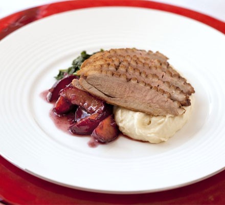 Roasted duck breast with plum sauce recipe 