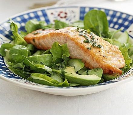Salmon, avocado & cucumber salad recipe