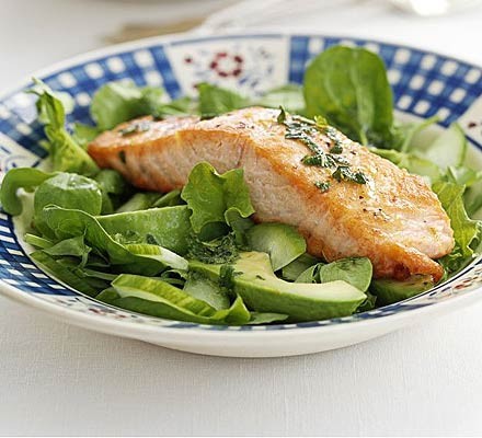 Salmon, avocado & cucumber salad recipe 