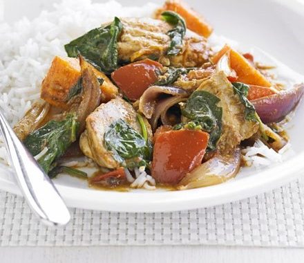 Sweet potato & chicken curry recipe