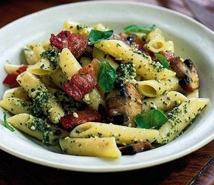 Bacon & mushroom pasta recipe
