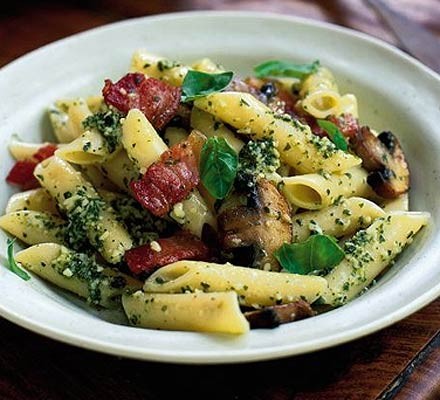 Bacon & mushroom pasta recipe 