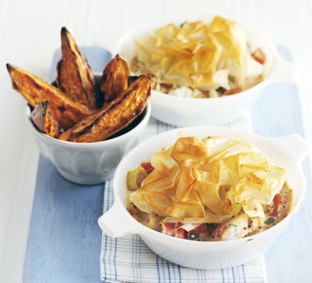 Chicken & leek pies recipe 