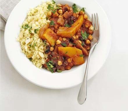 Pumpkin, cranberry & red onion tagine recipe
