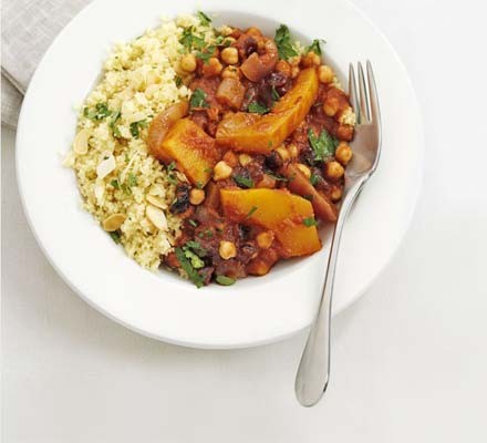 Pumpkin, cranberry & red onion tagine recipe 
