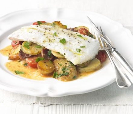 Chorizo, new potato & haddock one-pot recipe