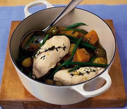 All-in-one chicken, squash & new potato casserole recipe