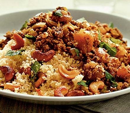 Spiced mince with couscous recipe