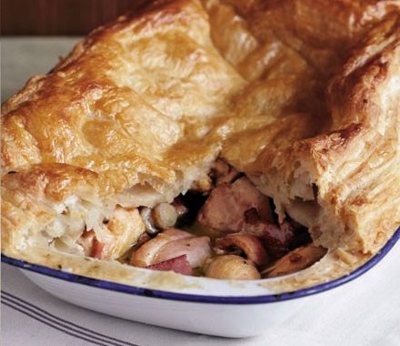 Chicken & mushroom puff pie recipe