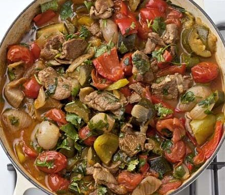 Mediterranean vegetables with lamb recipe