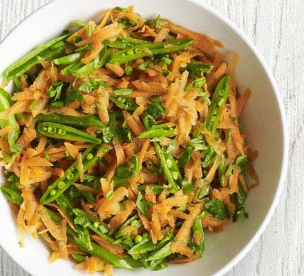 Carrot & sugar snap salad recipe 