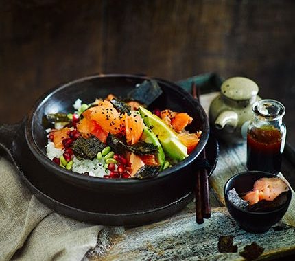 Salmon sushi salad recipe