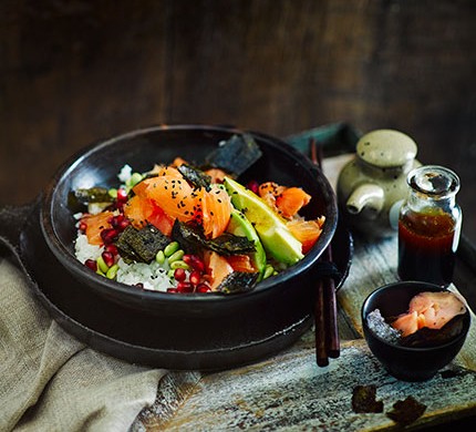 Salmon sushi salad recipe 