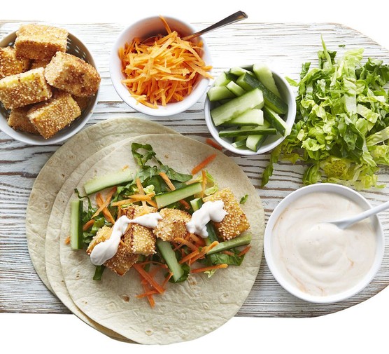 Sesame paneer wraps recipe 